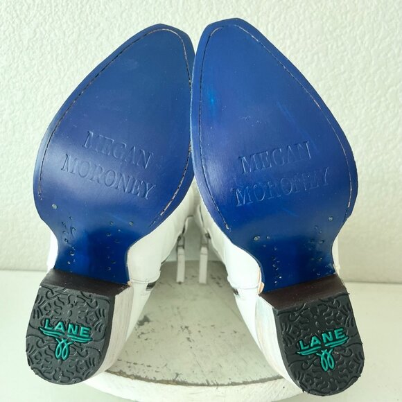 Lane MEGAN MORONEY Cowboy Boots Smokeshow Womens 9 White Western Cowgirl Tall - Picture 9 of 12